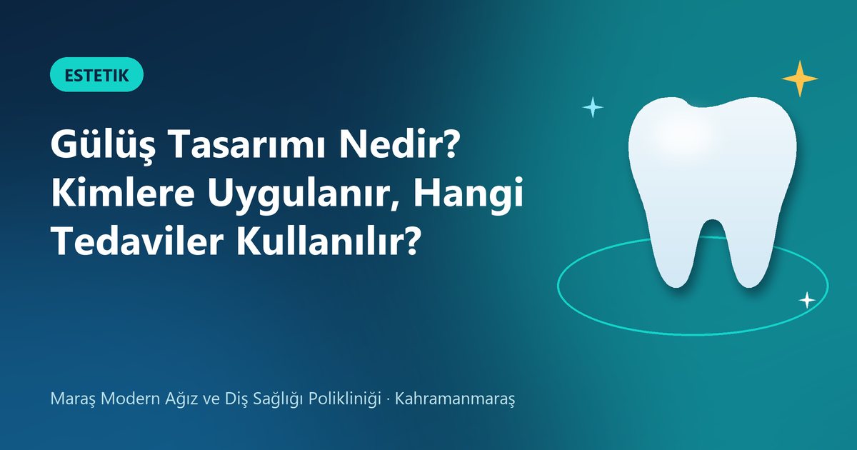 Gülüş Tasarımı Nedir? Kimlere Uygulanır, Hangi Tedaviler Kullanılır? – Maraş Modern Diş blog kapak görseli