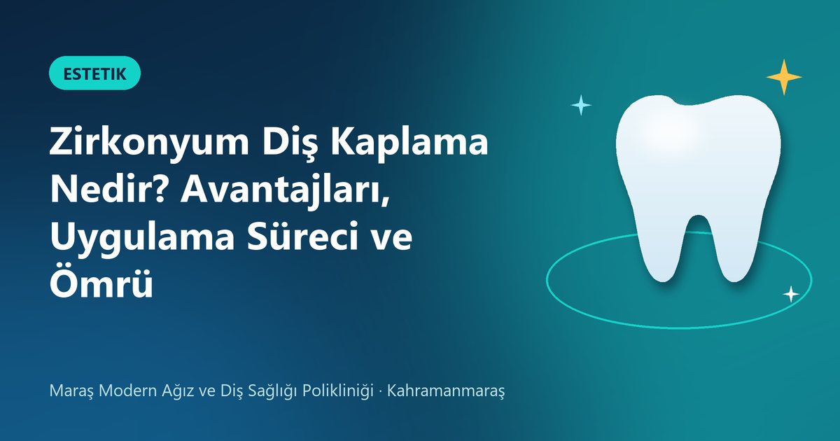 Zirkonyum Diş Kaplama Nedir? Avantajları, Uygulama Süreci ve Ömrü – Maraş Modern Diş blog kapak görseli